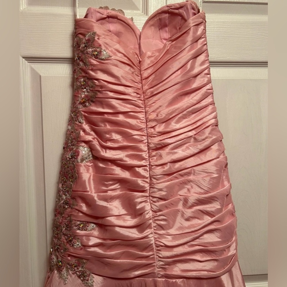 Tony Bowls Pink Mermaid Gown (Size 4) - Picture 6 of 8